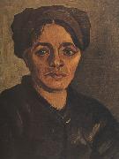 Vincent Van Gogh Head of a Peasant Woman with Dark Cap (nn04) oil painting